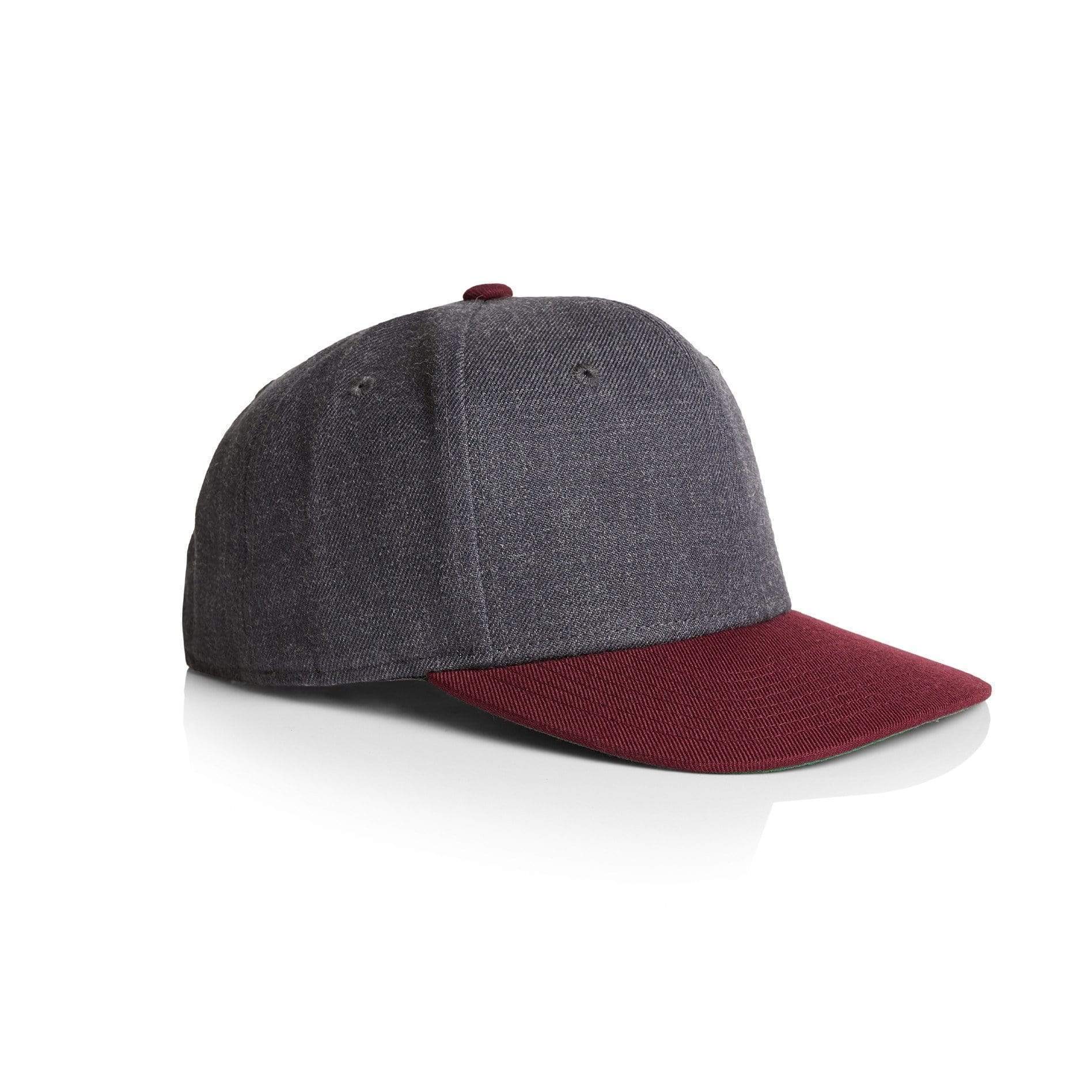 As Colour clip snapback cap 1102 Active Wear As Colour DARK GREY/BURGUNDY OS